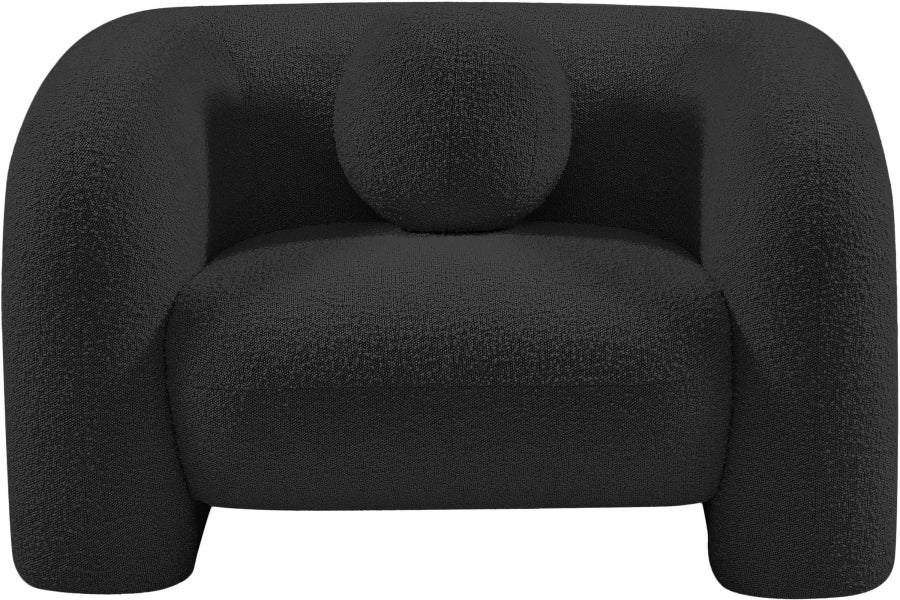 Emory Boucle Fabric Chair Black - 139Black-C - Vega Furniture