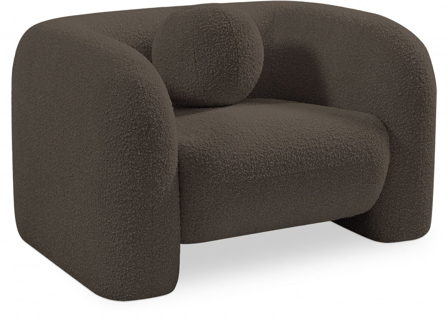 Emory Boucle Fabric Chair Brown - 139Brown-C - Vega Furniture