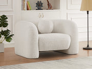 Emory Boucle Fabric Chair Cream - 139Cream-C - Vega Furniture