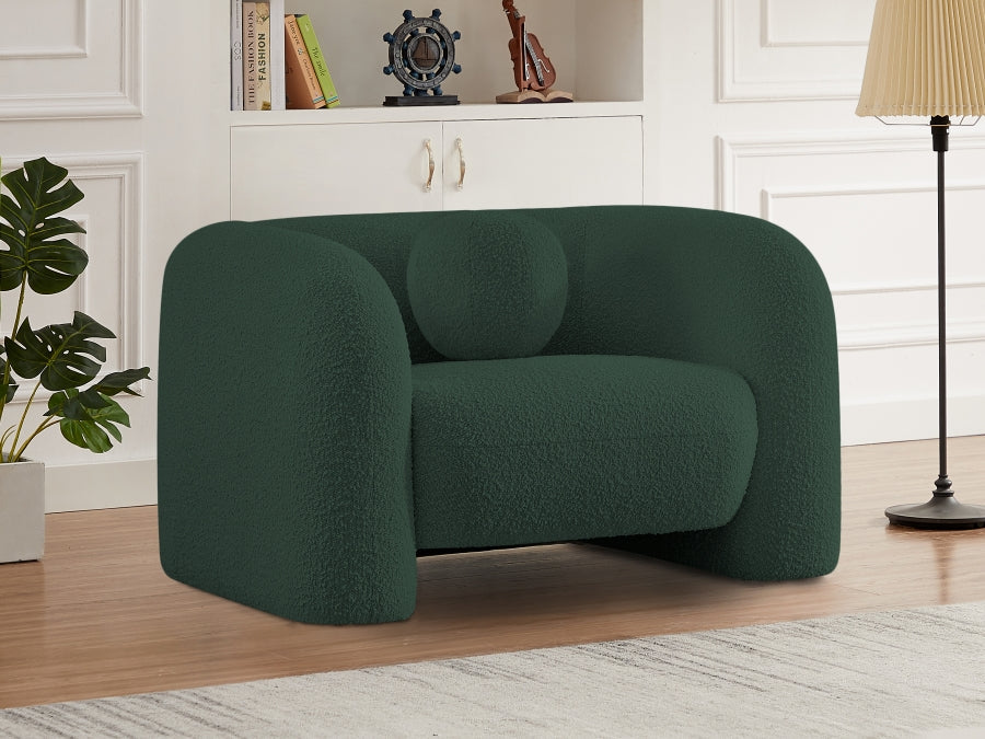 Emory Boucle Fabric Chair Green - 139Green-C - Vega Furniture