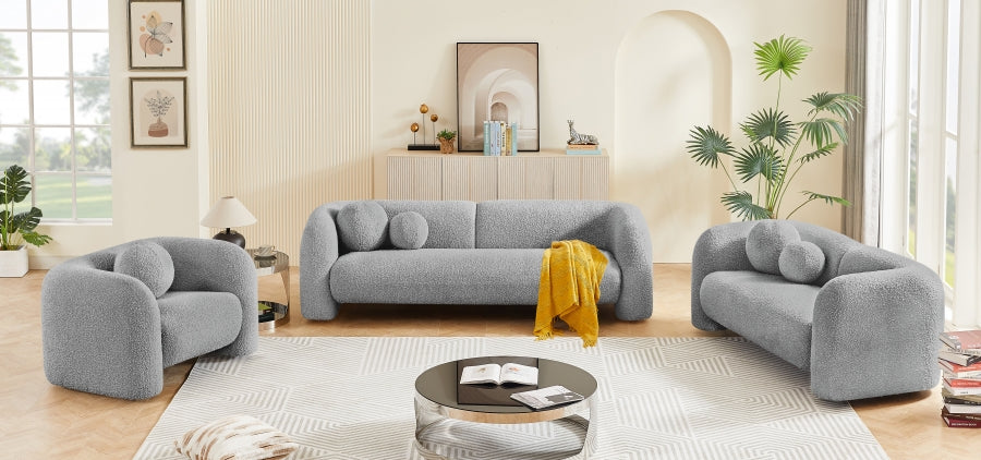 Emory Boucle Fabric Chair Grey - 139Grey-C - Vega Furniture