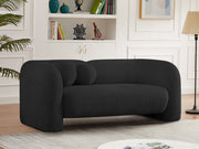 Emory Boucle Fabric Loveseat Black - 139Black-L - Vega Furniture