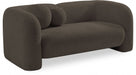 Emory Boucle Fabric Loveseat Brown - 139Brown-L - Vega Furniture