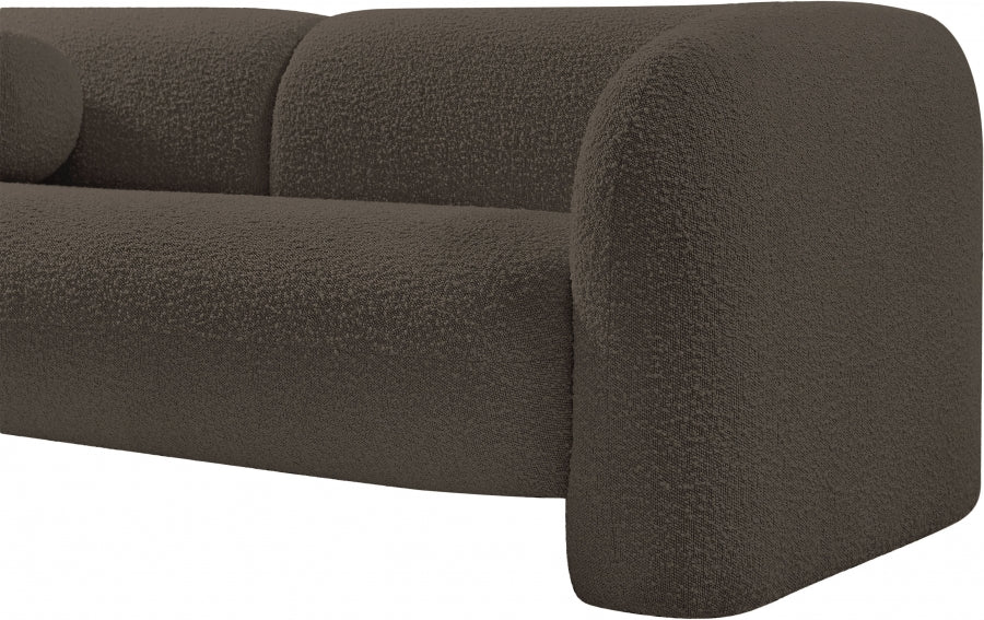 Emory Boucle Fabric Loveseat Brown - 139Brown-L - Vega Furniture