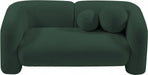 Emory Boucle Fabric Loveseat Green - 139Green-L - Vega Furniture