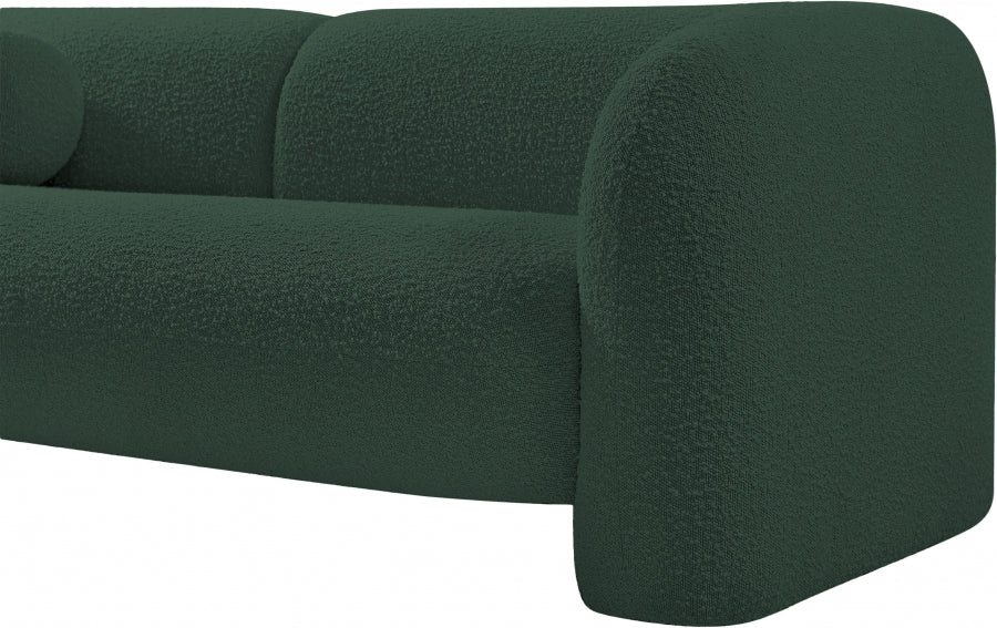 Emory Boucle Fabric Loveseat Green - 139Green-L - Vega Furniture