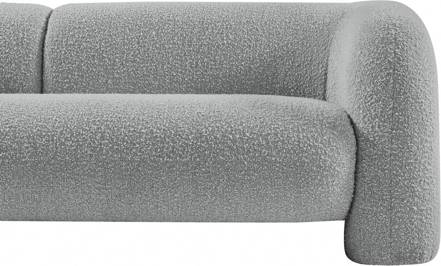 Emory Boucle Fabric Loveseat Grey - 139Grey-L - Vega Furniture