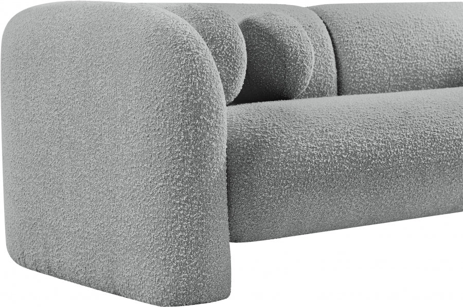 Emory Boucle Fabric Loveseat Grey - 139Grey-L - Vega Furniture