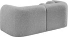 Emory Boucle Fabric Loveseat Grey - 139Grey-L - Vega Furniture