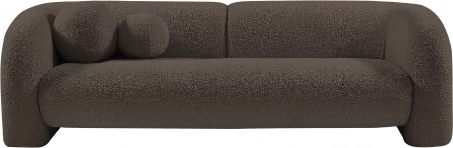 Emory Boucle Fabric Sofa Brown - 139Brown-S - Vega Furniture