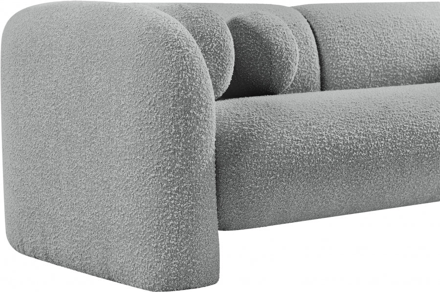 Emory Boucle Fabric Sofa Grey - 139Grey-S - Vega Furniture