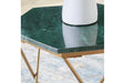 Engelton Green/Gold Accent Table - A4000526 - Vega Furniture