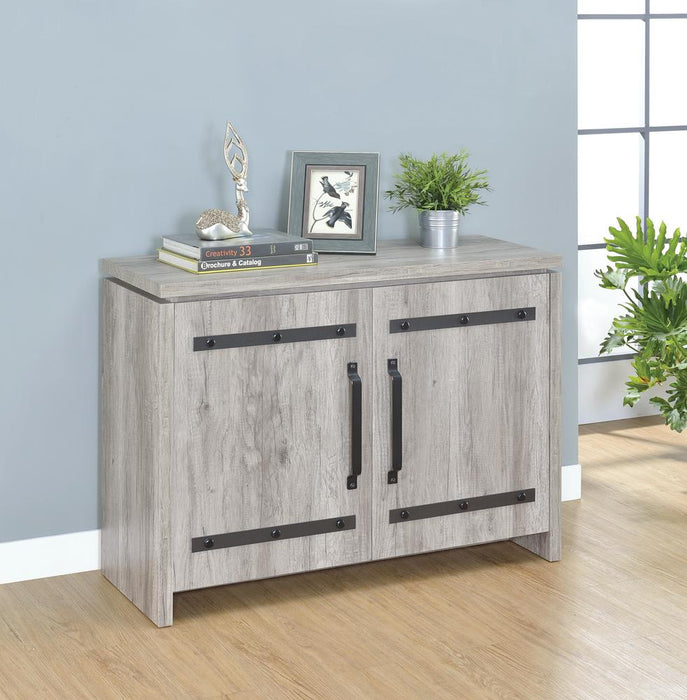 Enoch Gray Driftwood 2-Door Accent Cabinet - 950785 - Vega Furniture