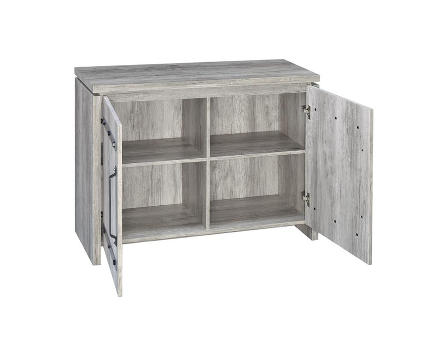 Enoch Gray Driftwood 2-Door Accent Cabinet - 950785 - Vega Furniture