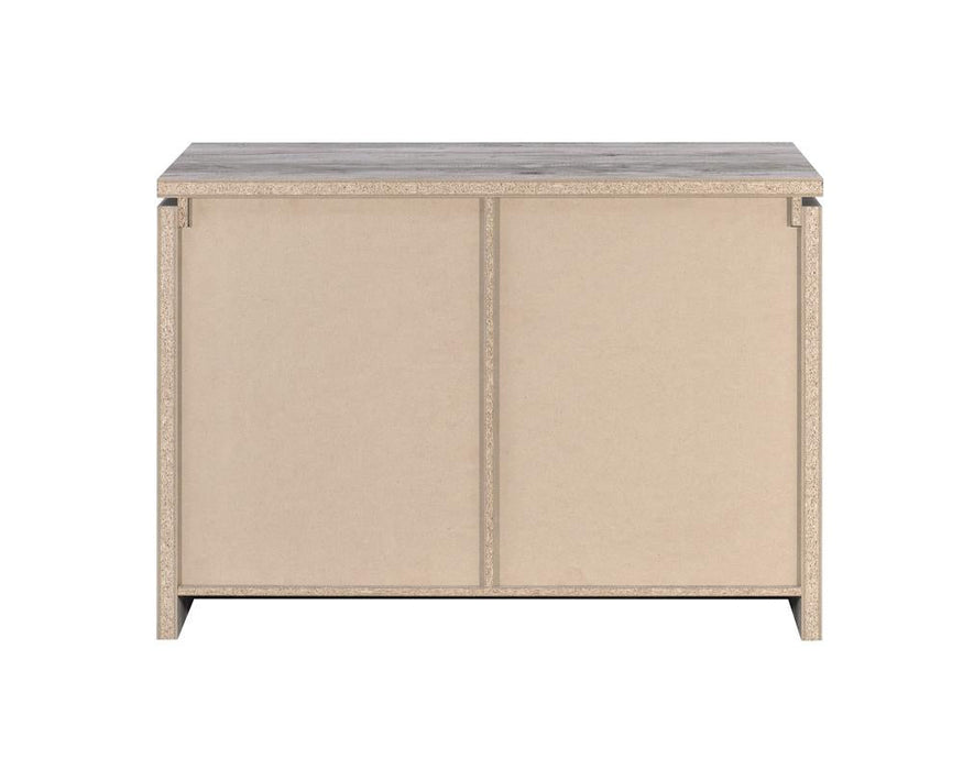 Enoch Gray Driftwood 2-Door Accent Cabinet - 950785 - Vega Furniture