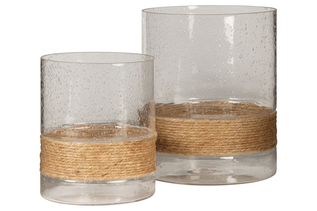 Eudocia Clear Candle Holder, Set of 2 - A2000456 - Vega Furniture