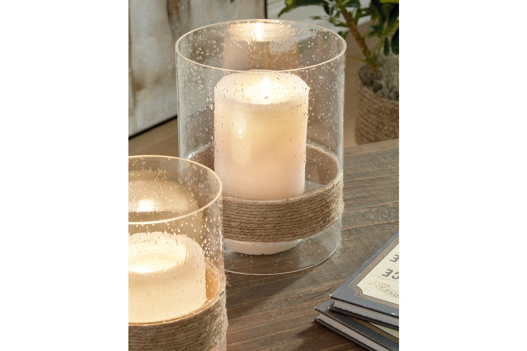 Eudocia Clear Candle Holder, Set of 2 - A2000456 - Vega Furniture