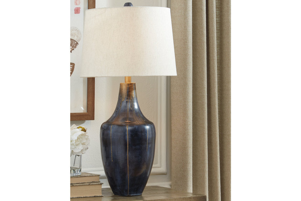 Evania Indigo Table Lamp - L207344 - Vega Furniture