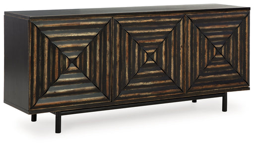 Fair Ridge Distressed Black Accent Cabinet - A4000573 - Vega Furniture