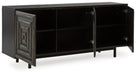 Fair Ridge Distressed Black Accent Cabinet - A4000573 - Vega Furniture