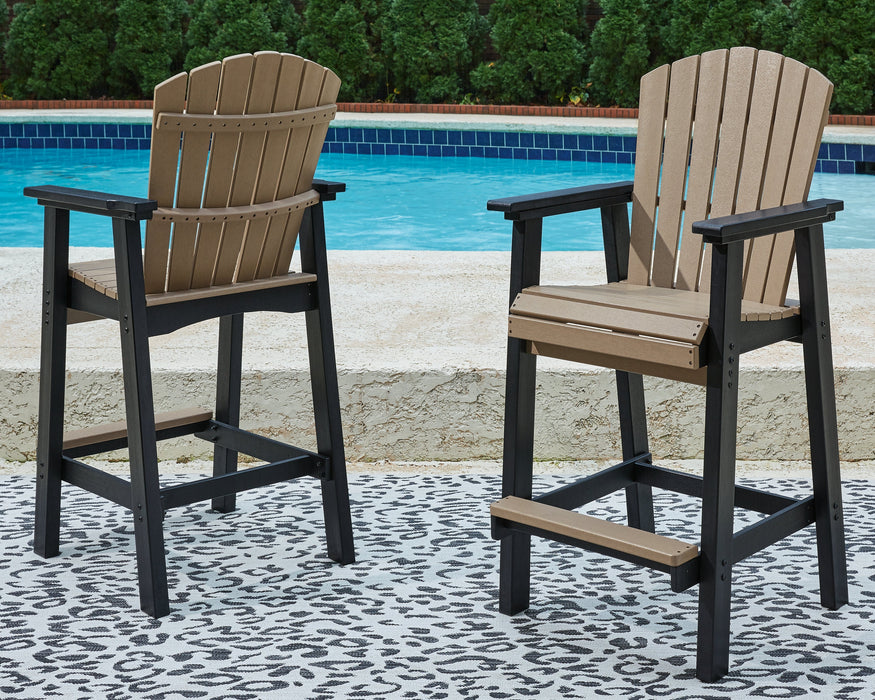 Fairen Trail Black/Driftwood Barstool, Set of 2 - P211-130 - Vega Furniture