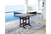 Fairen Trail Black/Driftwood Outdoor Counter Height Dining Table - P211-632 - Vega Furniture