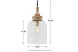 Faiz Transparent Pendant Light - L000148 - Vega Furniture