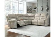 Family Den Pewter 3-Piece Power Reclining Sectional - SET | 5180201 | 5180275 | 5180277 - Vega Furniture