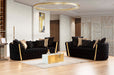 Fanci Black Velvet Living Room Set - FANCIBLACK-SL - Vega Furniture