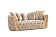 Fanci Ivory Velvet Living Room Set - FANCIIVORY-SL - Vega Furniture