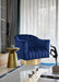 Farrah Blue Velvet Chair - 520Navy - Vega Furniture