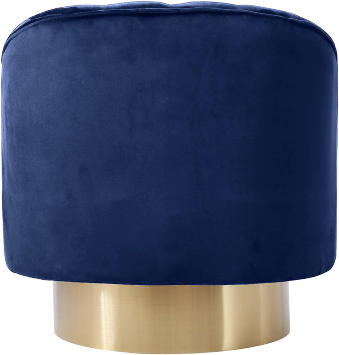 Farrah Blue Velvet Chair - 520Navy - Vega Furniture