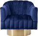 Farrah Blue Velvet Chair - 520Navy - Vega Furniture