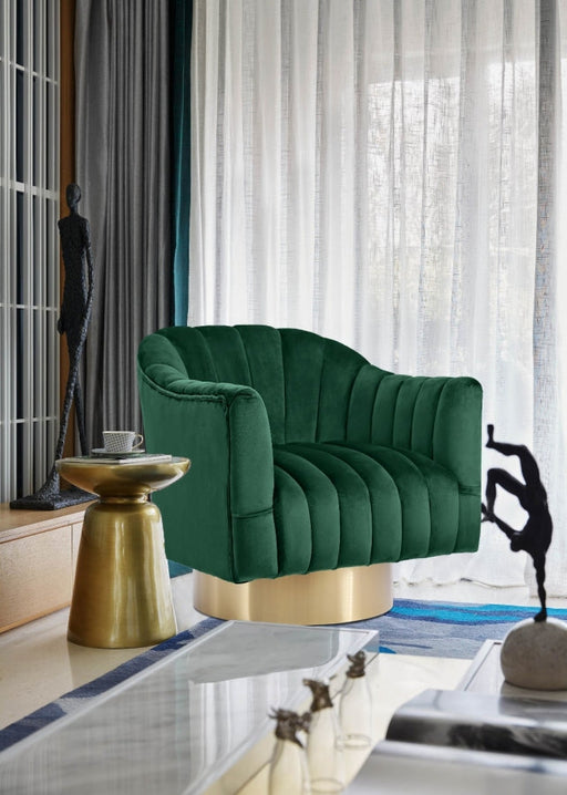 Farrah Green Velvet Chair - 520Green - Vega Furniture