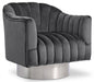 Farrah Grey Velvet Chair - 519Grey - Vega Furniture