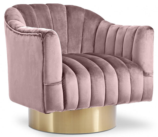 Farrah Pink Velvet Chair - 520Pink - Vega Furniture