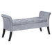 Farrah Upholstered Rolled Arms Storage Bench Silver and Black - 910239 - Vega Furniture