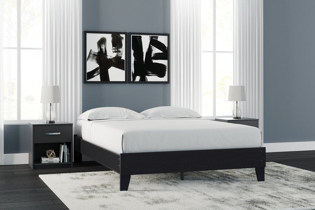 Finch Black Queen Platform Bed - EB3392-113 - Vega Furniture