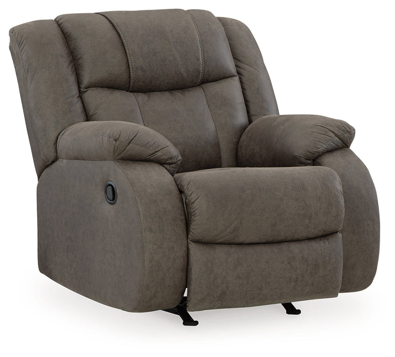 First Base Gunmetal Recliner - 6880425 - Vega Furniture