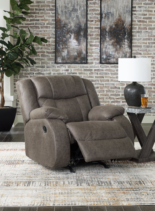 First Base Gunmetal Recliner - 6880425 - Vega Furniture