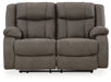 First Base Gunmetal Reclining Loveseat - 6880486 - Vega Furniture