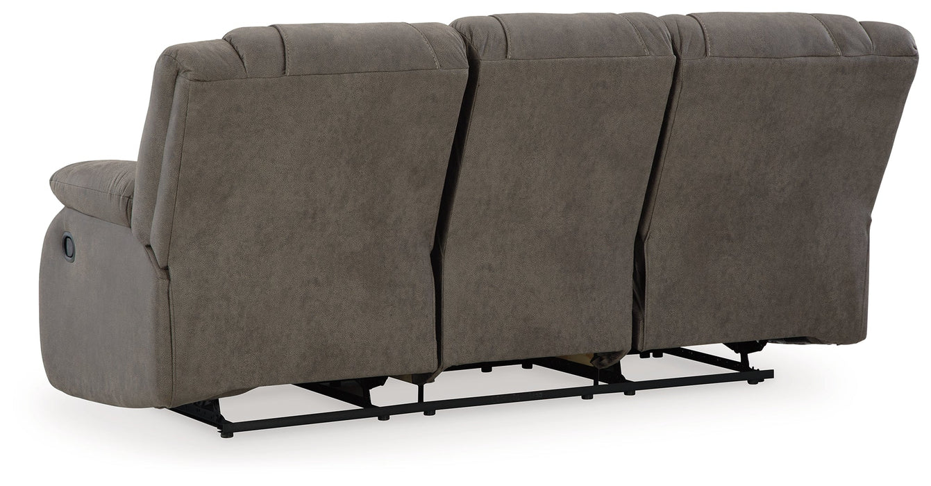 First Base Gunmetal Reclining Sofa - 6880488 - Vega Furniture