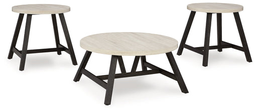 Fladona Black/White Table (Set of 3) - T243-13 - Vega Furniture