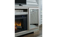 Flamory Silver 72" TV Stand with Electric Fireplace - SET | W100-12 | W910-68 - Vega Furniture