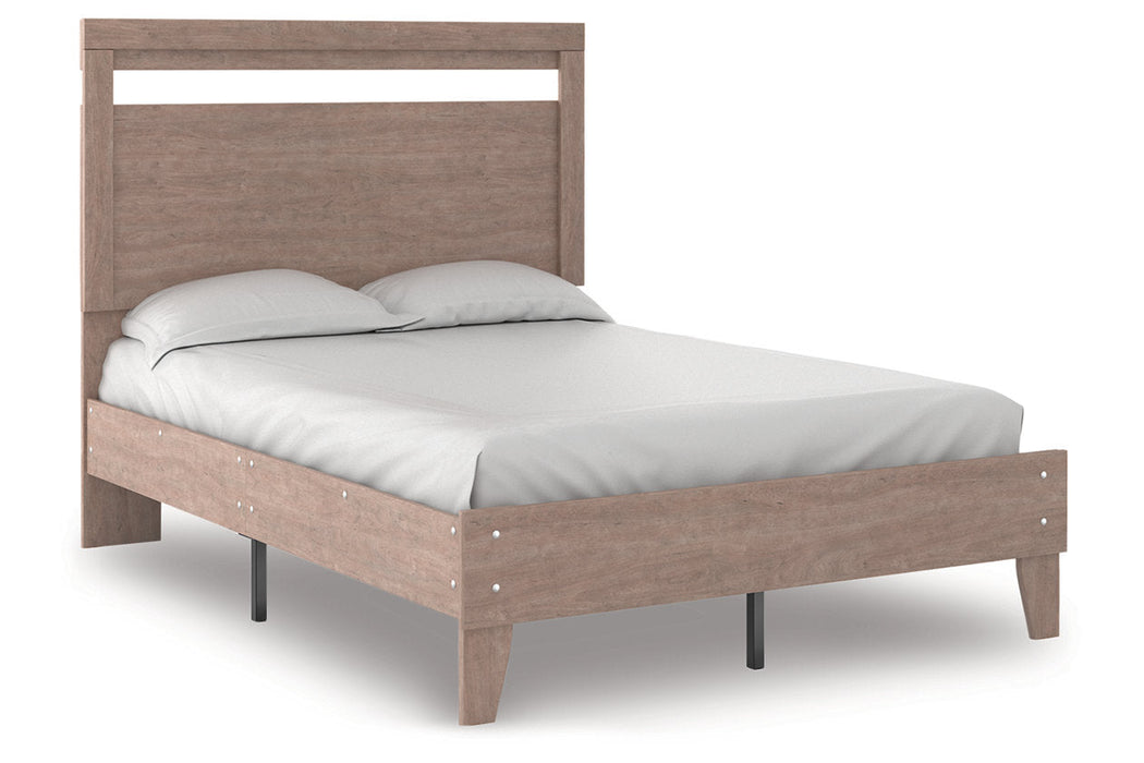 Flannia Gray Full Panel Platform Bed - SET | EB2520-112 | EB2520-156 - Vega Furniture