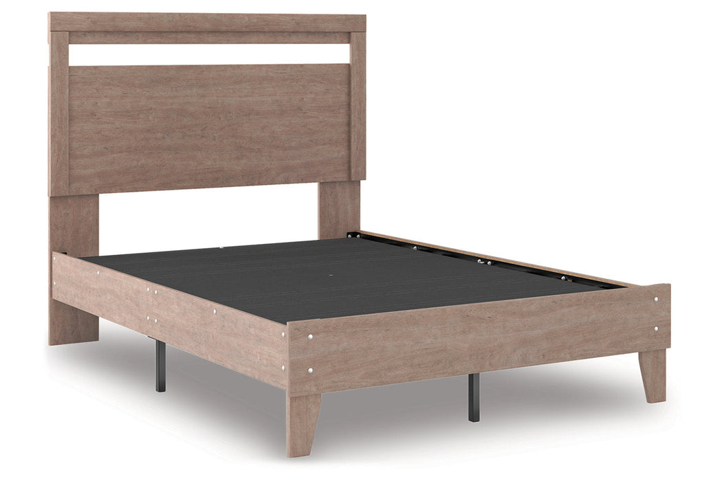 Flannia Gray Full Panel Platform Bed - SET | EB2520-112 | EB2520-156 - Vega Furniture