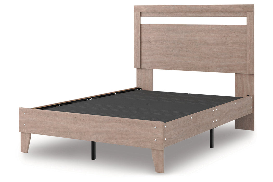 Flannia Gray Full Panel Platform Bed - SET | EB2520-112 | EB2520-156 - Vega Furniture