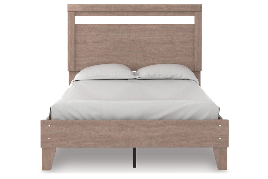 Flannia Gray Full Panel Platform Bed - SET | EB2520-112 | EB2520-156 - Vega Furniture