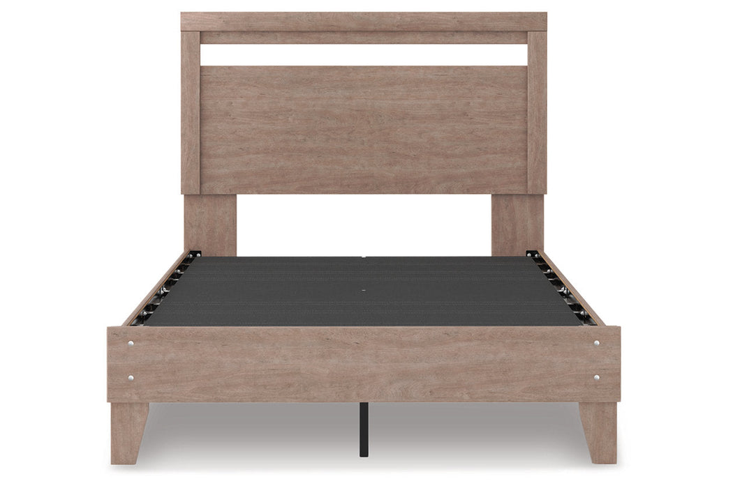 Flannia Gray Full Panel Platform Bed - SET | EB2520-112 | EB2520-156 - Vega Furniture