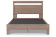Flannia Gray Queen Panel Platform Bed - SET | EB2520-113 | EB2520-157 - Vega Furniture